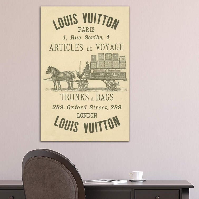 Vintage Woodgrain Louis Vuitton Sign 3 by 5by5collective Fine Art Paper Print ( Fashion > Fashion Brands > Louis Vuitton art) - 24x16x.25