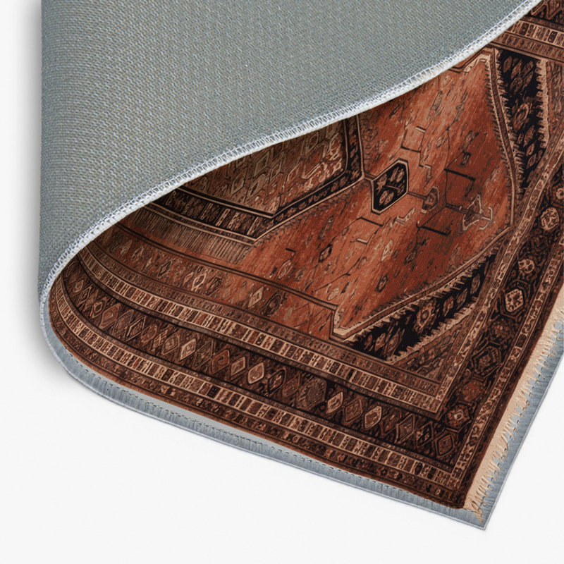 Turkish Brown Indoor and Outdoor Area Rug, Rectangle 2' x 3'