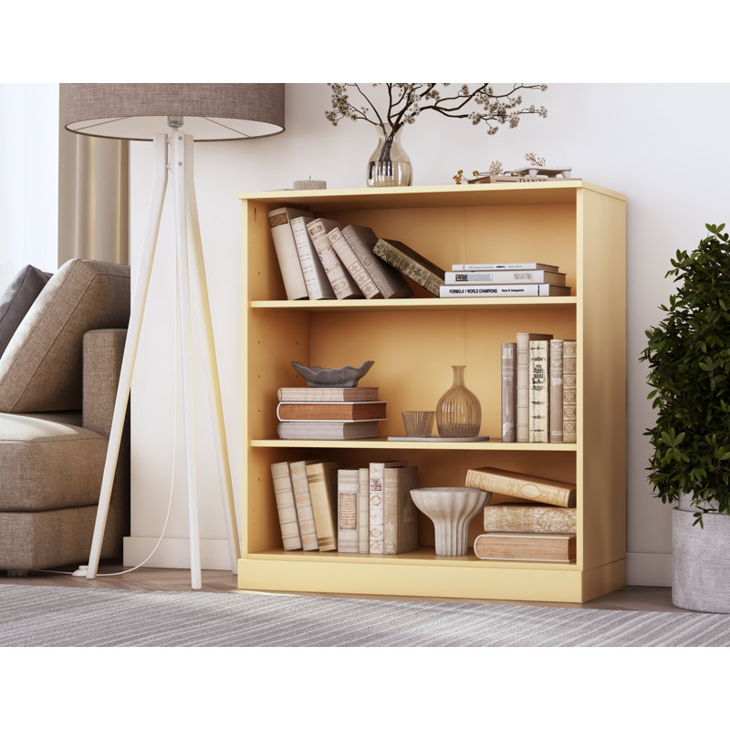 Bibliothèque 100% bois massif 3 pièces Palace Imports, Jaune