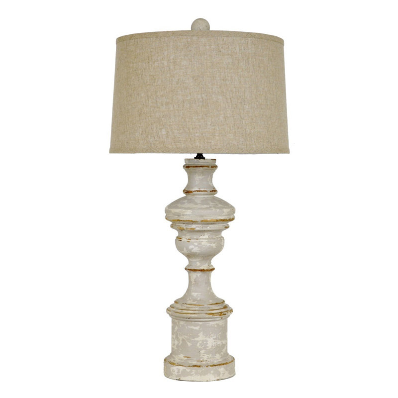 Eileen Table Lamp, Gray/Off White, Brown