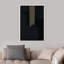 Motif géométrique noir sur fond gris à rayures, formes abstraites et minimalistes, décoration murale nordique contemporaine sur toile-97558818-97558817-119460981