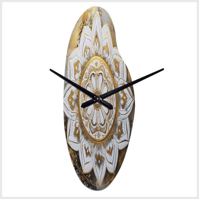 Horloge murale asymétrique blanche Mervilus, Grand