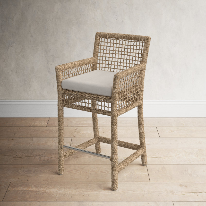 Vivien 45.28'' Outdoor Bar Stool, Counter Stool (27” Seat Height