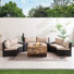 Arrika 6 - Person Patio Conversation Sets with Cushions