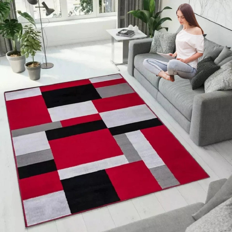 Geometric Indoor / Outdoor Area Rug, Runner 60 x 220 cm