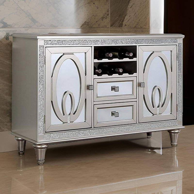 Serveuse transitionnelle l 54,4 po, argent
