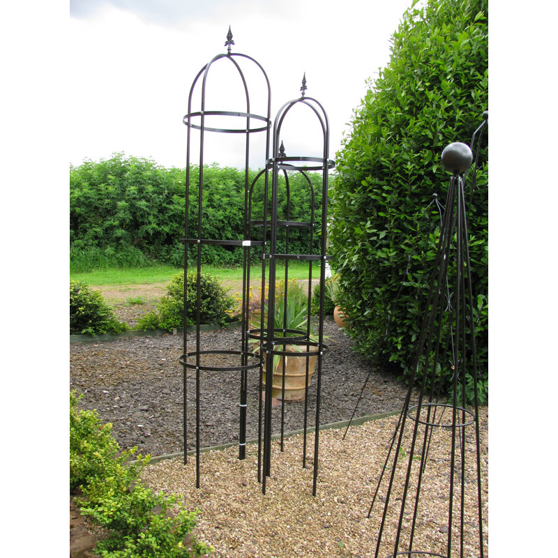 Nahant Obelisk Trellis, Black, 182cm H x 37cm W x 37cm D