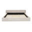 Très grande base de lit tapissier avec tissu épais, cadre de lit rembourré confortable, tissu chenille, avec tête de lit et base de lit solide-1400241379