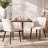 Upholstered Solid Wood Small Dining Chairs - Ergonomic Curve & Plush Padding for Multiple Spaces-1987746631