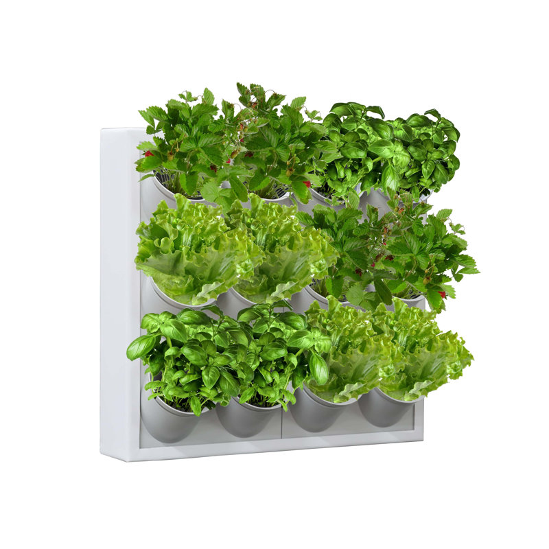 Chet Vertical Garden, White, 39cm H x 42cm W x 8cm D