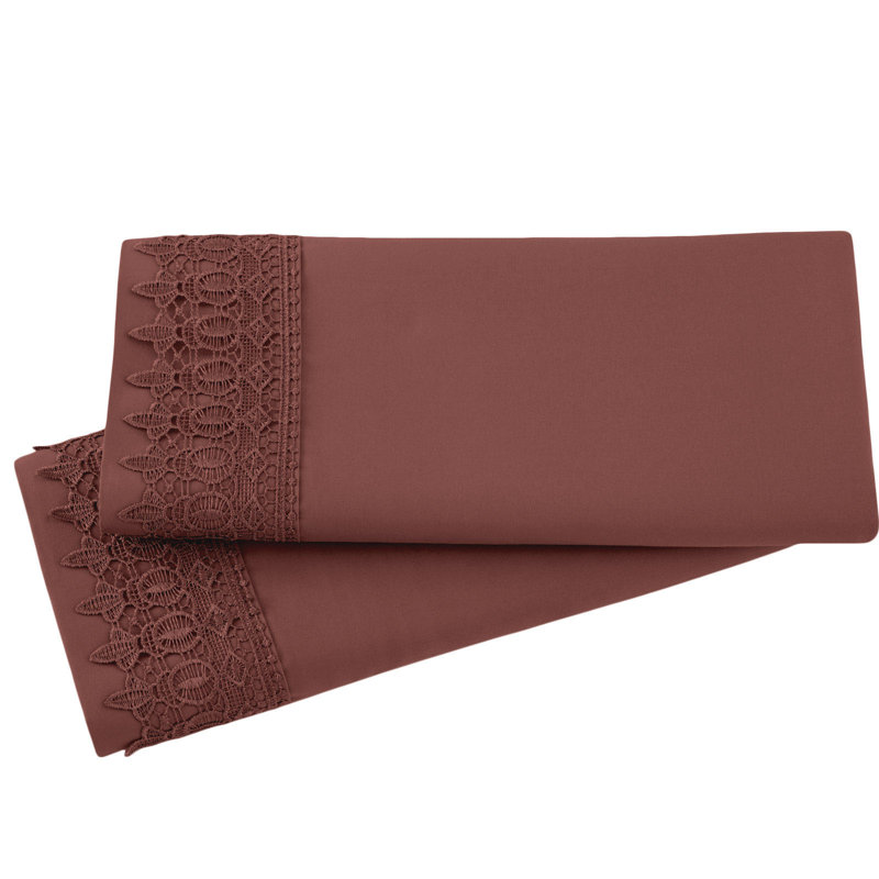 Deux taies d'oreiller en microfibre Eldon par Southshore Fine Linens, Très grand, Marsala