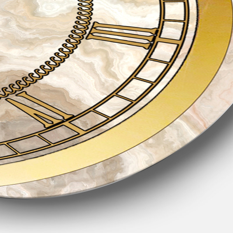 Horloge murale en onyx blanc et marbre blanc naturel, Grand