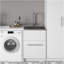 Metro - Armoire à linge 24 po avec robinet et évier en acier inoxydable - blanc-726039250