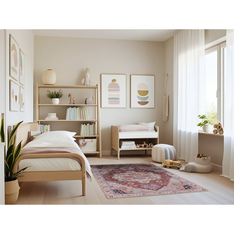 Tapis brun à motif oriental, Rectangle 4 pi x 6 pi