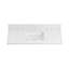 Plan de toilette en pierre reconstituée de 122 cm (48 po) avec lavabo rectangulaire encastré en céramique pour meuble-lavabo standard