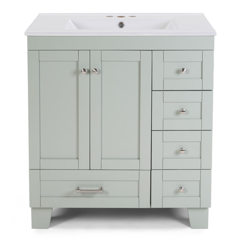 30 Inch Washbasin Cabinet, Green