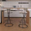 Ensemble de 2 chaises de salle à manger, tabourets de bar rembourrés et tabourets de bar à hauteur de comptoir rayés-166544823