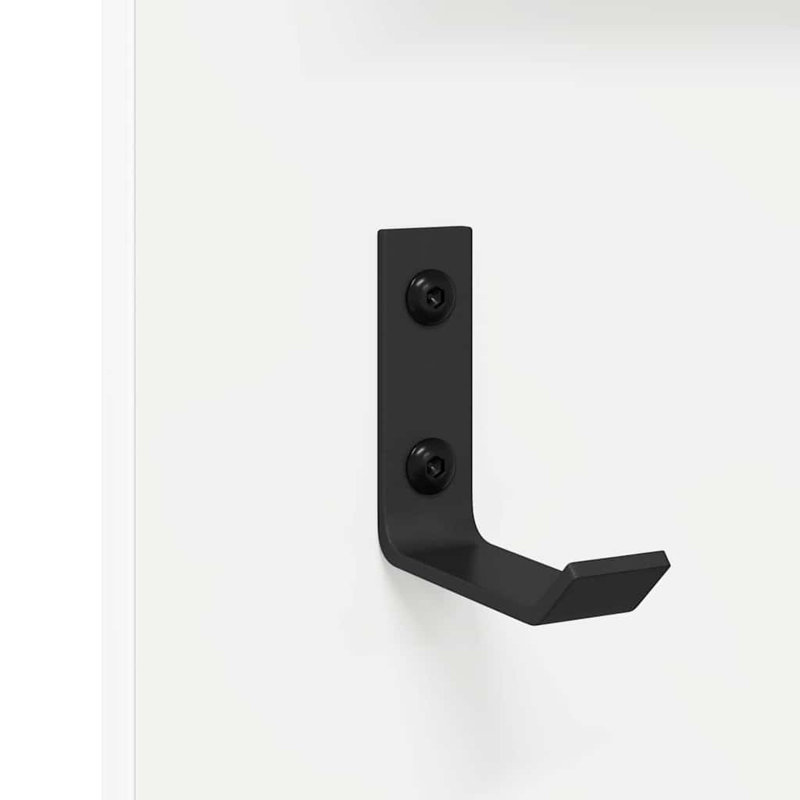 Wall-Mounted Coat Rack With Shelf 70 X 10 X 90 Cm, White