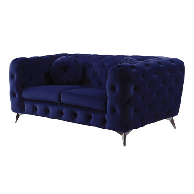 Blue Velvet Loveseat