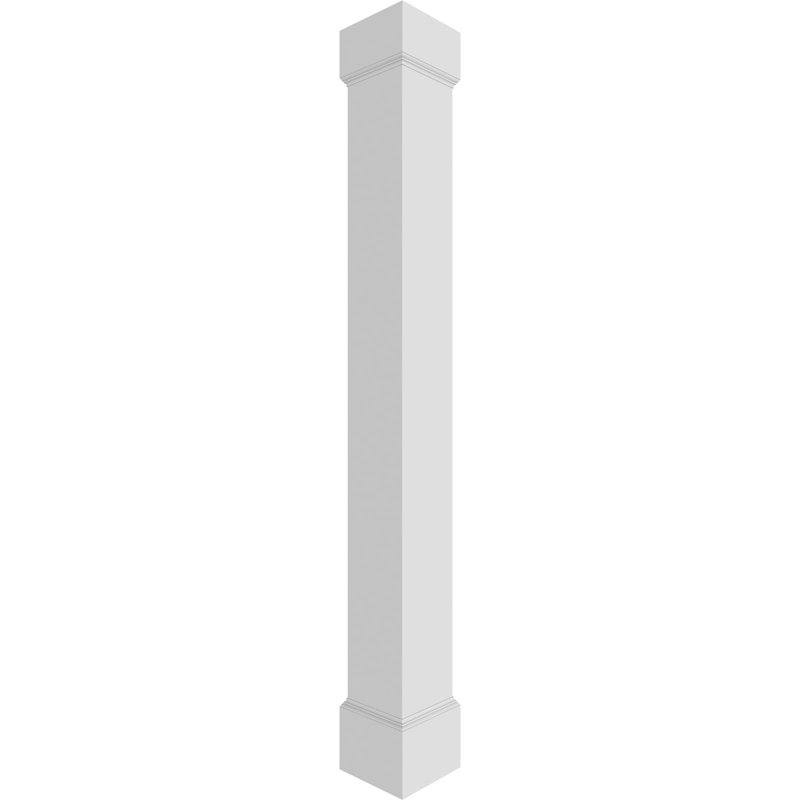 Square Non-Tapered Smooth  Endura-Craft Column Wrap Kit, Mission Capital & Base
