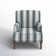 Arching Armchair with Solid Wood Legs and Nailhead Trim