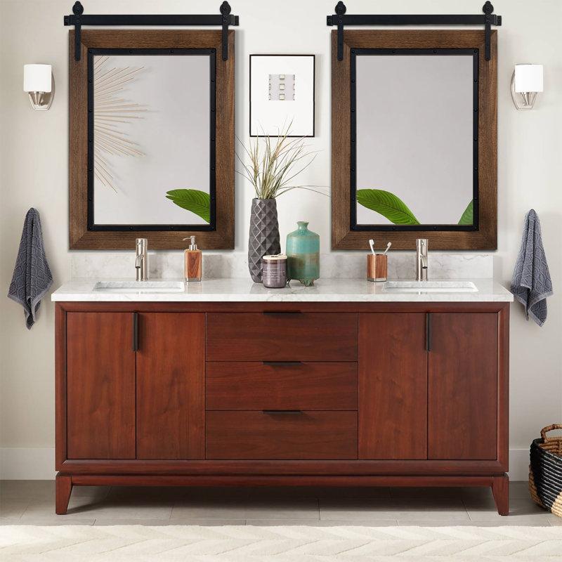 Miroir mural de salle de bain Farmhouse, 32 po x 24 po
