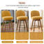 Ensemble de 3 tabourets de comptoir pivotants 26 po avec structure en bois massif et dossier moyen-1047842985-1043452203