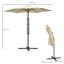 Curcio 3m Cantilever Parasol with Easy Lever, Patio Umbrella White