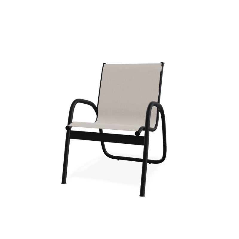 Fauteuil de patio Gardenella, Noir texturé, Naturel
