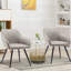 Ensemble de 2 chaises rembourrées avec accoudoirs-1704459841