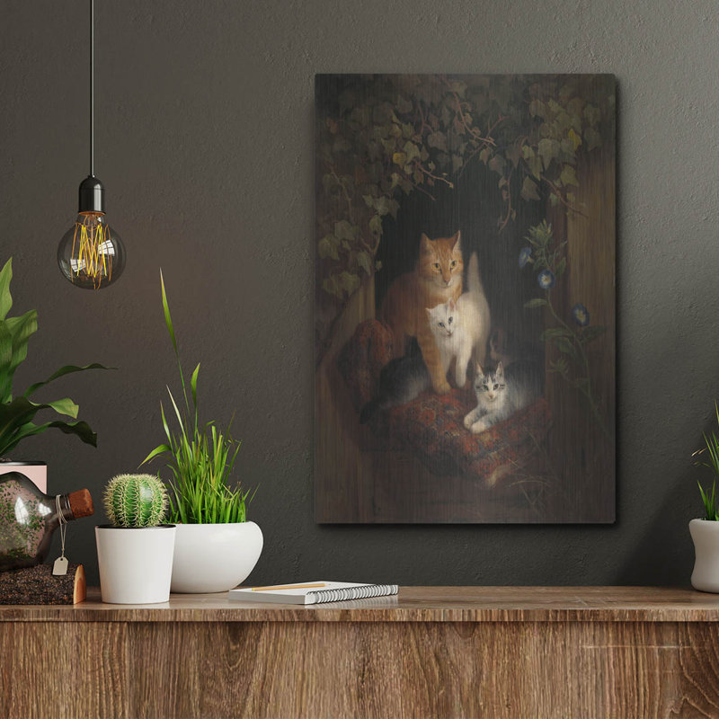 " Cat With Kittens " by MASTERS, 16" H x 12" W