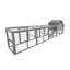 Grand poulailler en bois 141 ＂gris, poulailler d'extérieur avec nichoir, panneau imperméable et anti-UV, clôture grillagée, cage à volaille