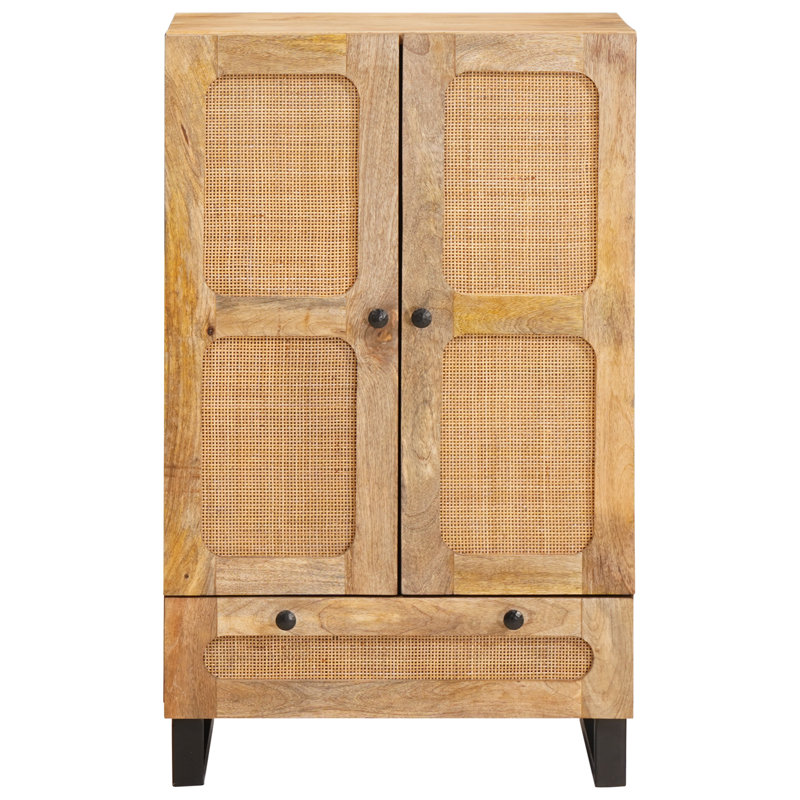 Solid Wood Rectangle Accent Cabinet