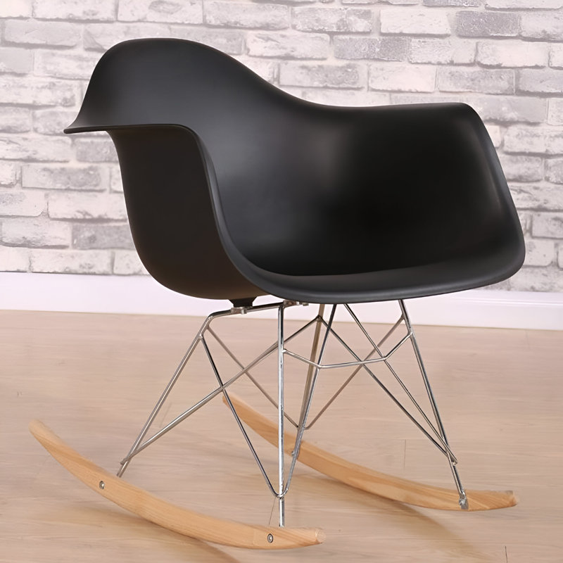 Chaise berçante à bascule, Noir