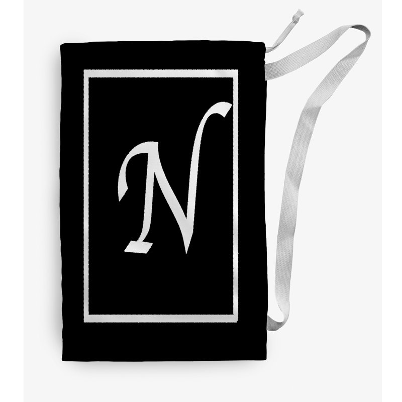 Sac à linge Monogram, Petit (H 29 po x l 18 po), Noir