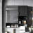 Wall Mounted Bathroom Mirror Cabinet - 29.39'' X 7.28'' 28.74'', Adjustable Shelf, Hd Glass, , Modern Black Medicine With Towel Bar 29'' 28'', Mounted, ,-351785717