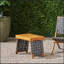 Table d'appoint pliable Huntsville en bois d'acacia durable et conception portable pour une utilisation extérieure