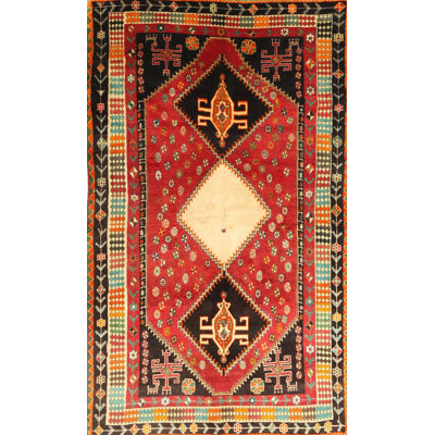 Tapis traditionnel beige / rouge