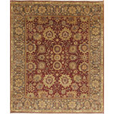 Passions Hand Knotted Wool Area Rug in Brick/Shale