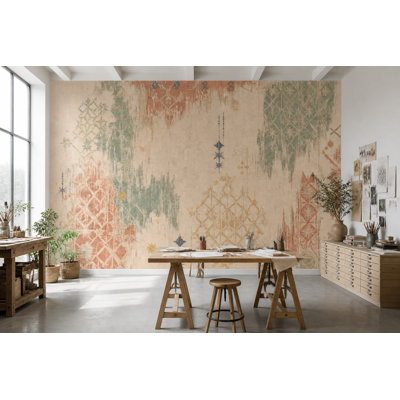 Papier peint marocain bohème géométrique