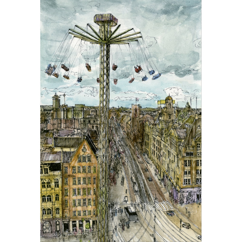European Afternoon IV -  Painting, 76 cm H x 51 cm W, Wrapped Canvas
