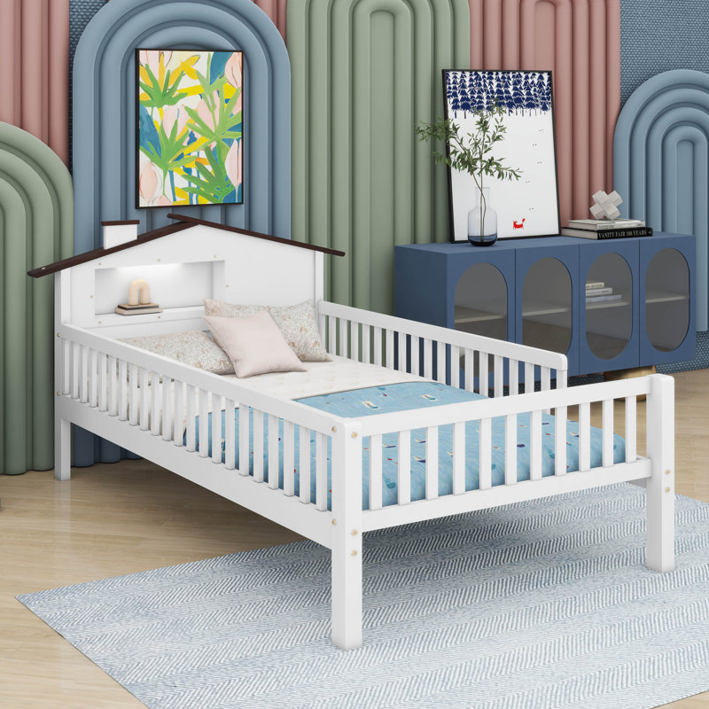 Lit plateforme Alantae, Simple, Blanc