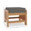 Summer Set Outdoor Teak Ottoman with Sunbrella Cushion-1644859072