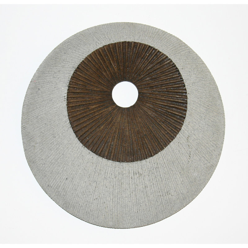 Round and Ribbed Double Layer Sandstone Wall Art, Medium, Brown and Gray, 19" H x 19" W x 1" D, Gray