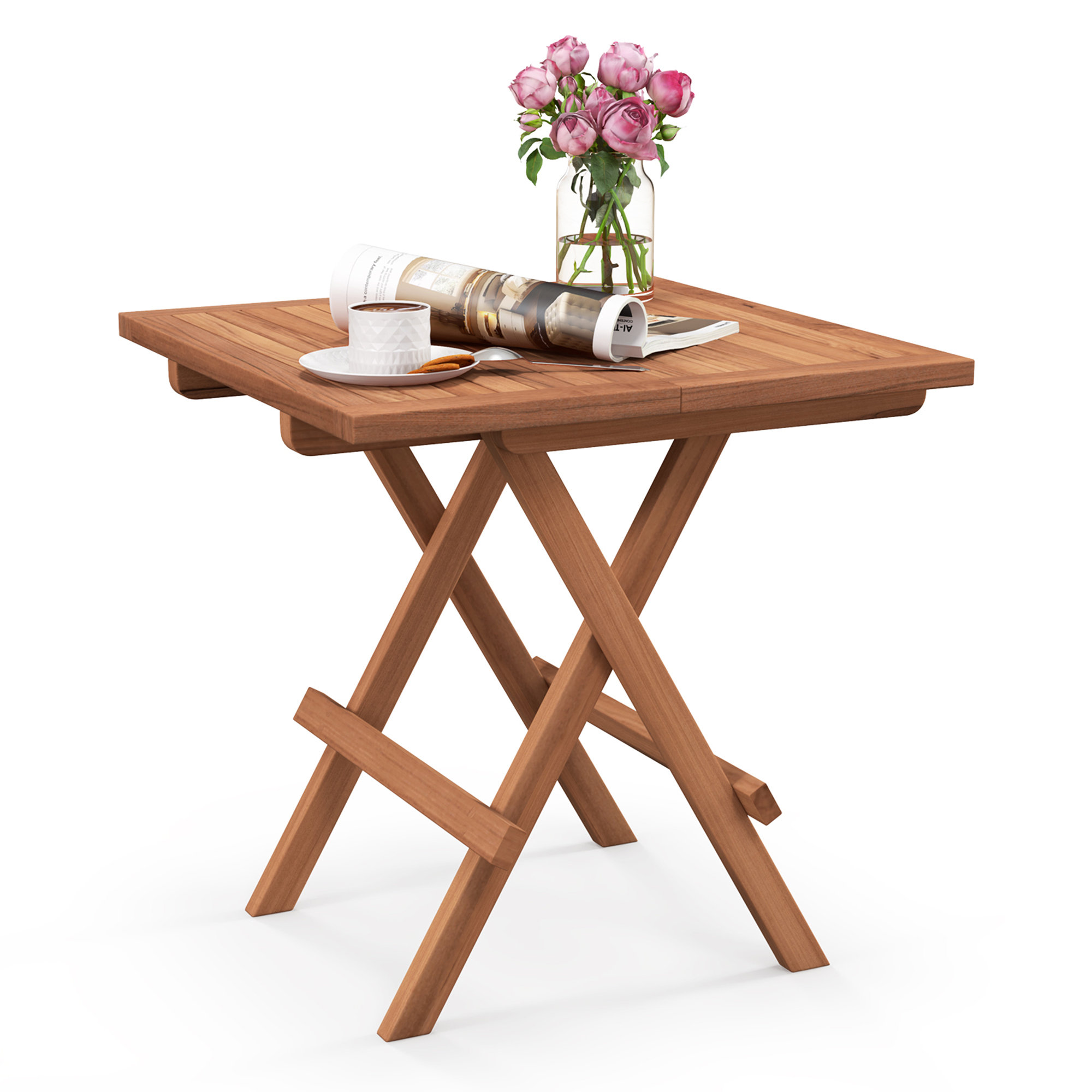 Winston Porter Ostin Square 20'' L x 20'' W Outdoor Side Table
