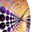 Horloge murale coucher de soleil avec reflets colorés III-101234927
