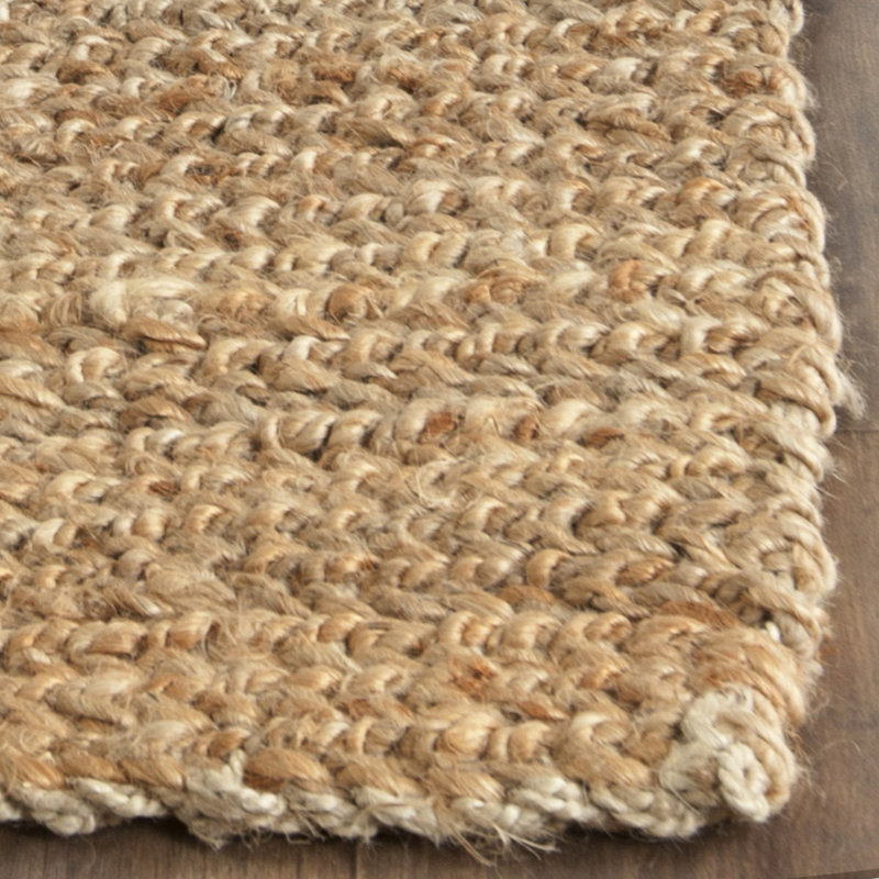 Tapis doré en jute / sisal tissé à la main Calidia, Rectangle 2 pi 3 po x 4 pi