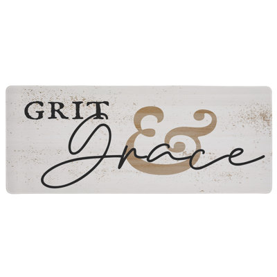 Grit & Grace Typography Printed Desk Mat, design by Lil' Rue