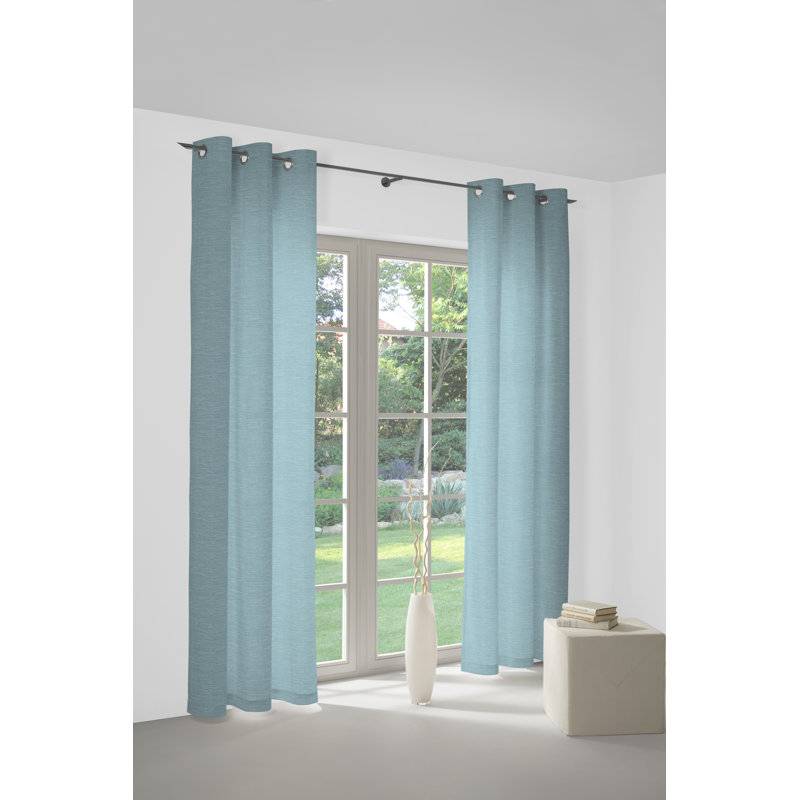 , Eyelet Scarf, Opaque, Light blue, 132cm Width x 405cm Drop