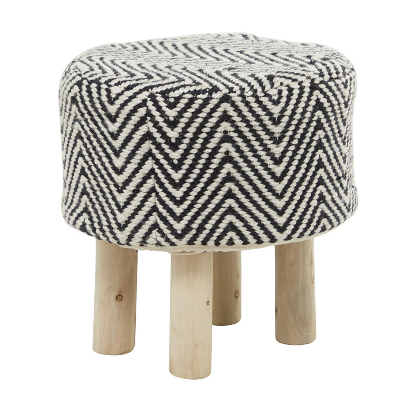 Tabouret d'appoint en bois Ahamad, Noir